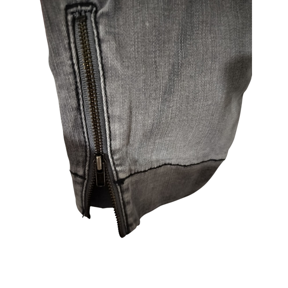 3643) Rock & Republic Gray Stone Wash Fever Midrise Pullon Denim Jeggings 8 M - Picture 4 of 10